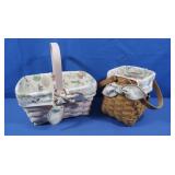2 Longaberger Baskets & Liners