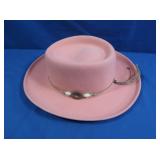 NWT All Seasons Womens Pink Felt Cowboy Hat-Scala