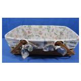 Longaberger Basket w/Liner/Protector 13x9x8