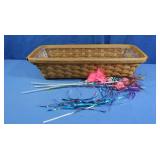 Longaberger Long Rectangle Basket w/Liner & more