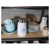 Target Brand Blue Dishes, Longaberger Sugar Dish