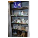 Metal Shelving Unit w/Particle Board Shelves