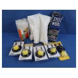 Steel Wool, Plastic Drop Cloths, Plumbing