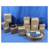 Longaberger Tea Tray Basket & Candle Stands