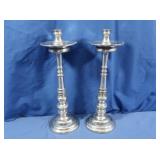 2 Metal Candle Holders 15" tall