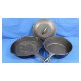 2 Cast Iron Skillets-Wagnerware & Lodge