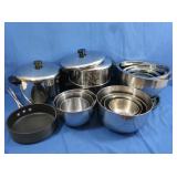 Revereware Pots, Stainless Mixing Bowls&more