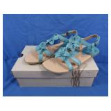 NIB Born Gloss Turquiose Sandals-Sz. 8