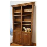 Wooden Bookshelf w/2 Doors 44x12x85"