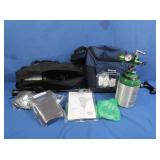 Medical Supplies incl Portable O2 Canister, Cane