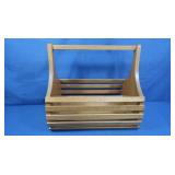 Lg Wood Slat Basket