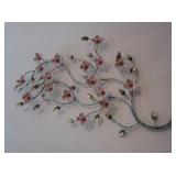 Metal Floral Wall Sculpture 48x26x4"