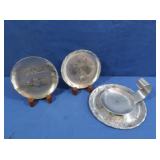 Wendel August Forge Plates w/Stands & Candle