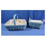 2 Longaberger Blue Baskets