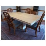 Cast-stone Dining Table w/4 Chairs Solid
