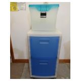 Plastic 2-drawer File Cabinet, Portable Plastic