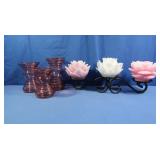 Longaberger Metal Candle Stand, Flameless Flower