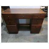 Wooden 7-drawer Desk 42x17x30"