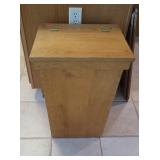 Solid Wood Trash Can Receptical w/Solid Wood