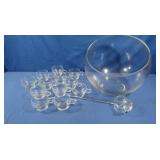 Riekes Crystal Hollywood Punch Bowl Set