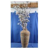 Rope Type Vase w/Silk Flower Arrangment