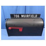 Large Metal Mailbox w/Nameplate