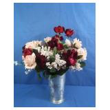 Floral Arrangement, Metal Vase