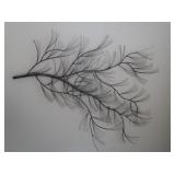 Metal Tree Branch Wall Sculpture-signed&dated
