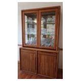 Oak China Cabinet 48x20x78" (no contents)
