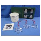 Waterford Marquis Crystal Ornaments, Longaberger