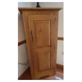 Solid Oak Cabinet Cupboard w/Metal Branch