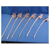 6 Glass Lillies 24" tall