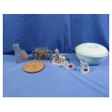 Vintage Hull 7.5" Aqua Casserole, Lenox & Gorham