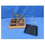 NIB Chevron Copper & Brass Solar Powered