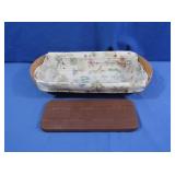 Longaberger Bread Basket & Bread Basekt Brick