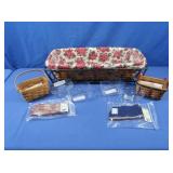 Longaberger Basket 22x9x6" w/Wire Basekt