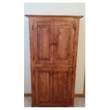 4-door Oak Cupboard 31x16x64"