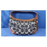 Coach NWT Pleated Denim & Leather Sig. Hobo Bag