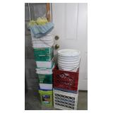 Milk Crates, Empty Litter Buckets