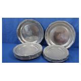 10 pc Wilton Silver/Pewter Style Dinner Plates