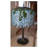Tiffany-style Wisteria Lamp w/Metal Base-29"H