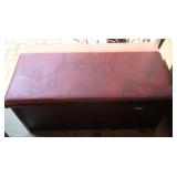 Padded Wooden Storage Bench 39x21x17"
