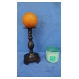 Candlestick w/Ball Candle, Vanilla Bean Noel