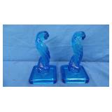 Westmoreland Cobalt Twisted Candlesticks