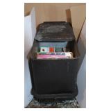 Vintage Metal Storage Tote on Casters 16x21x27" &