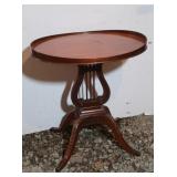 Vintage Oval Lyric Side Table 24x18x25"