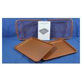 2 NIP Copper Crisper 2 pc Sets 13x10"