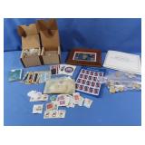 Framed "Gold" Stamps, Mr Rogers Forever Stamps &