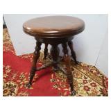 Antique Ball & Claw Piano Stool, Swivel Top