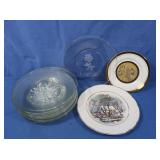 Glass Plates, Japanese Chokin Plate, Avon 1977